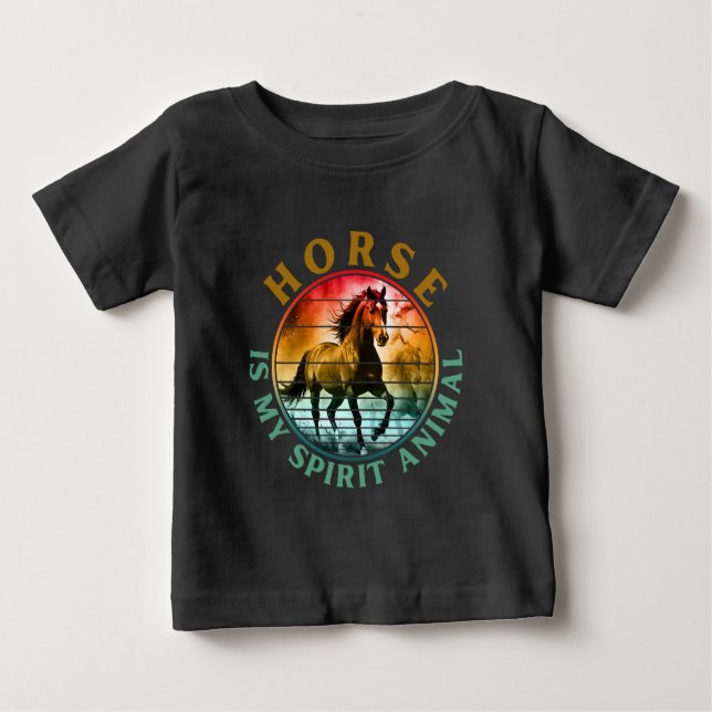Häst är min andliga djur t shirt (Framsida)