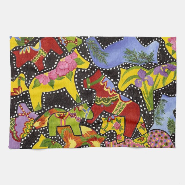 Häst av ett annat Färg-köksduk Kökshandduk (Horisontell)