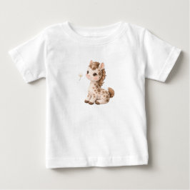 Häst Baby T-Shirt – söta fläckiga och randiga bebi