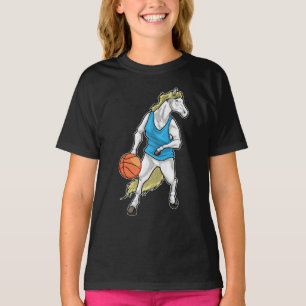 Häst Basketspelare Basket T Shirt