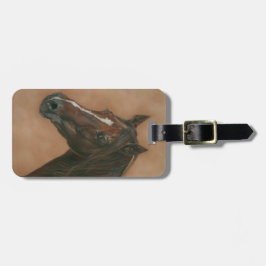 Häst bild av bruna häst från kastanjen bagagebricka