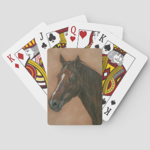 Häst bild av bruna häst från kastanjen casinokort