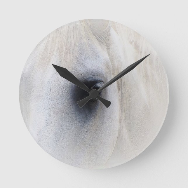 Häst & blommigt rund klocka (Framsida)