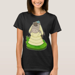 Häst Brud Blomma Bröllop T Shirt