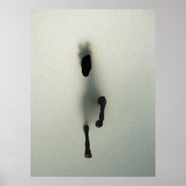 Häst bryter genom dimma - Abstrakt konst Poster