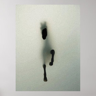 Häst bryter genom dimma - Abstrakt konst Poster