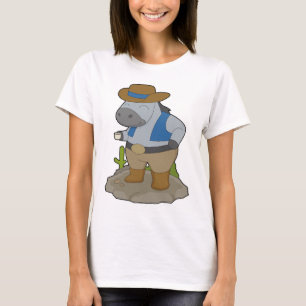 Häst Cowboy Cowboyhatt T Shirt