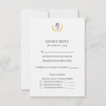 Häst Crest Bröllop RSVP-kort