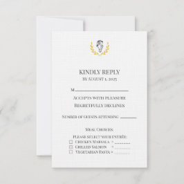 Häst Crest Bröllop RSVP-kort OSA Kort