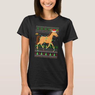 Häst Djur Älskare Jul Tomte Häst Ful Jul T Shirt