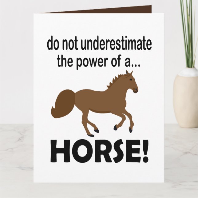Häst Djur Gullig Rolig Häst Kort (Framsida)