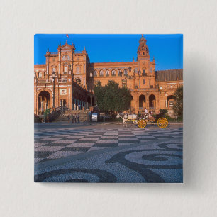Häst dragen vagn på Plaza de Espana i Knapp