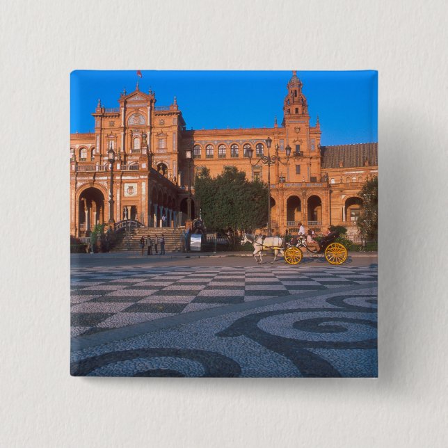 Häst dragen vagn på Plaza de Espana i Knapp (Framsida)