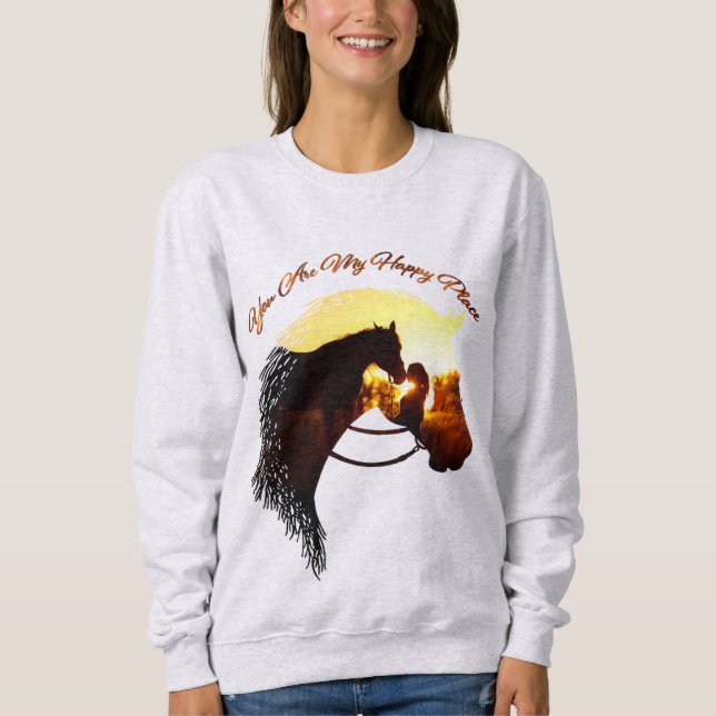 Häst du är min Lycklig Ställe-häst Lover-kvinna T Shirt (Framsida)