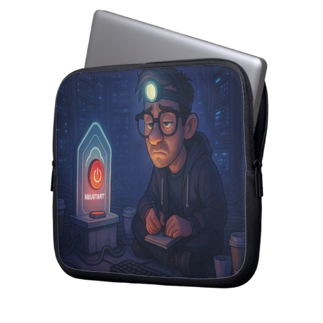 Hast du schon neu gestartet? laptop fodral (Framsidan Vänster)