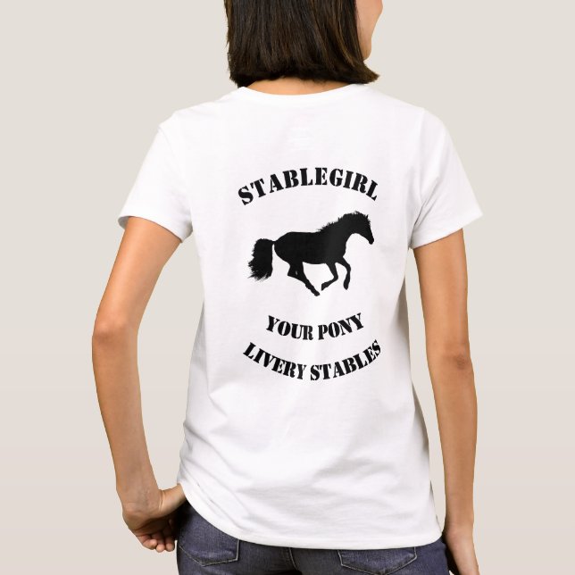 Häst- eller ponyridstall tröja (Baksida)
