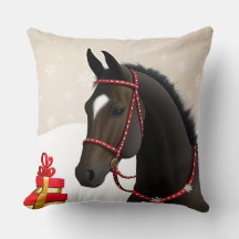 Häst festlig i jul tema