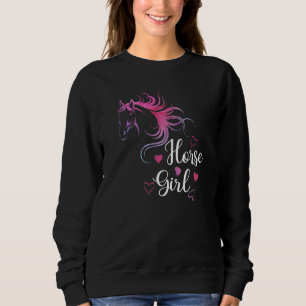 Häst Flicka  Älskar Hästar Ridning Ryttare Barn Kv T Shirt