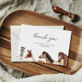 Häst födelsedag tackkort tack kort