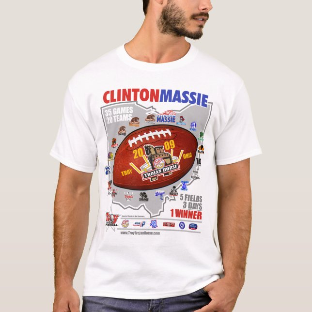 Häst för 2009 Trojan - Clinton Massie Tee (Framsida)