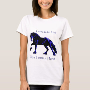 Häst för anpassadeneonFriesian Tee Shirt