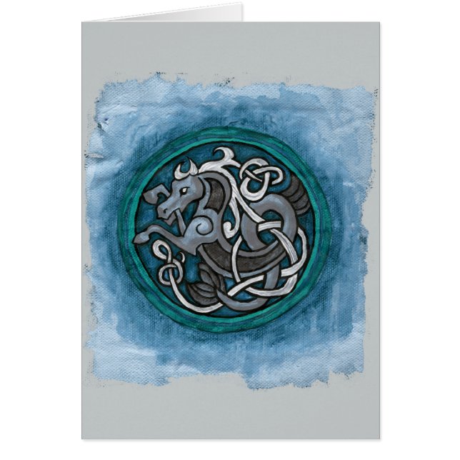Häst för Celtic hav Hälsningskort (Framsidan)
