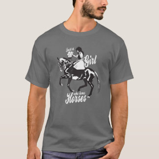 Häst för flickkvinnor - Hästhäst för Ri T Shirt