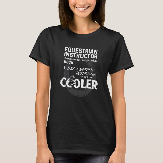 Häst för kvinnor ridinstruktör häst t shirt (Framsida)