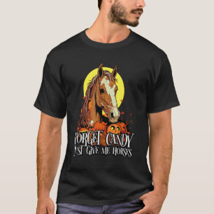 Häst Halloween-kostym Ridning Bus eller godis  T Shirt