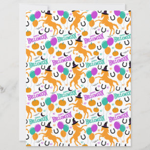 Häst Halloween Scrapbook Papper