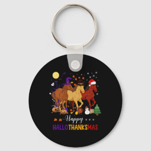Häst Halloween Thanksgiving jul Glad Hallo Nyckelring