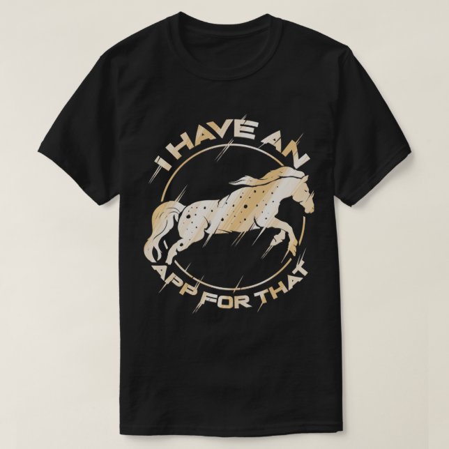 Häst har jag en app för den 1 t shirt (Design framsida)
