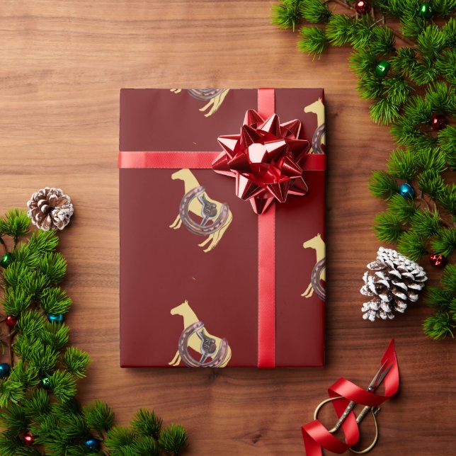 häst, hässkon presentpapper (Julgåva)