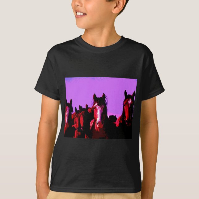 Häst - Hästar Tee Shirt (Framsida)
