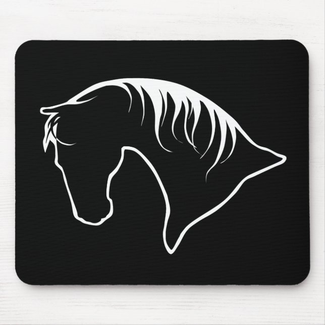 Häst Head Siloquette MOUSEPAD Musmatta (Framsidan)