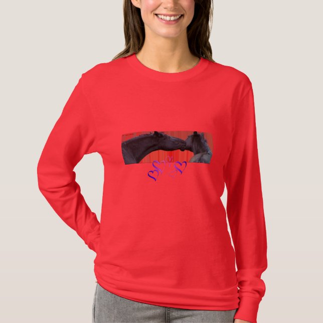 Häst & hjärtor tee shirt (Framsida)