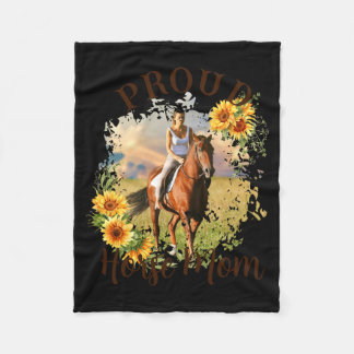 Häst Husdjur Foto Text Solros Accent T Shirt Fleecefilt