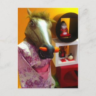 Häst i A Kimono Vykort