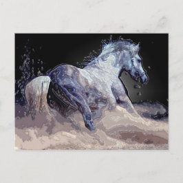 Häst i aktion vykort