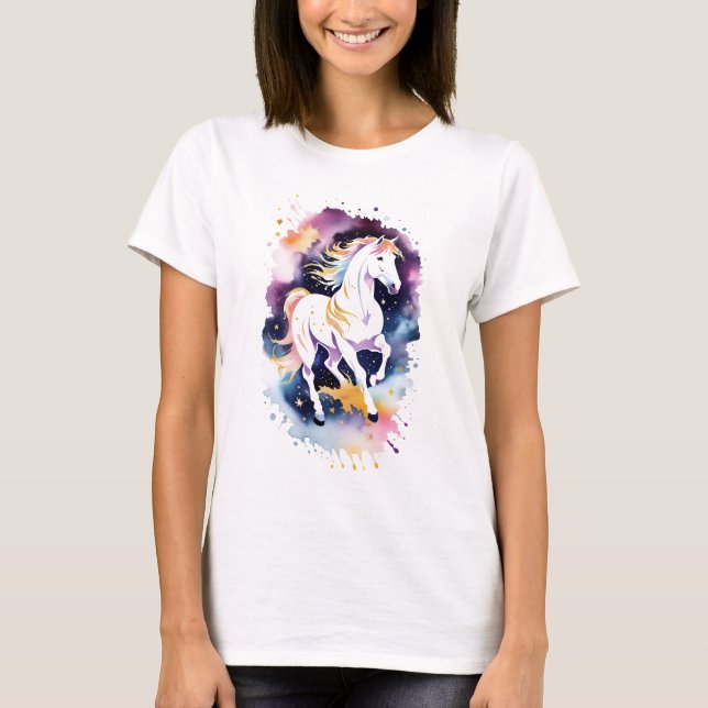 Häst i en kelestial Meadow T Shirt (Framsida)