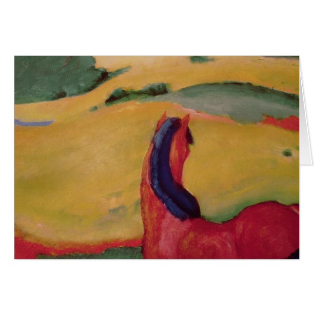 Häst i en landskap, 1910 hälsningskort (Framsidan Horizontal)