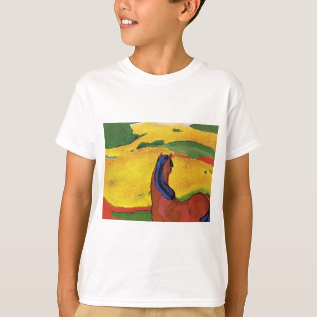Häst i en landskap av Franz Marc T Shirt (Framsida)