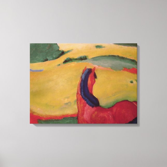 Häst i ett landskap, 1910 canvastryck (Framsida)