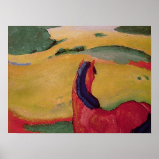 Häst i ett landskap, 1910 poster (Framsidan)