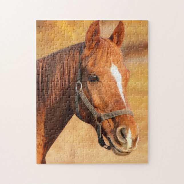 Häst i Fält Pussel (Vertikal)