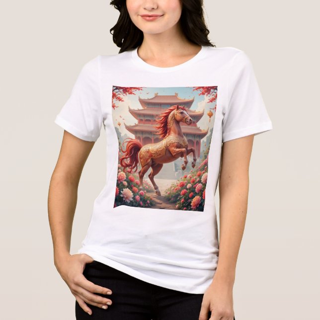 Häst i Kina år  T Shirt (Framsida)