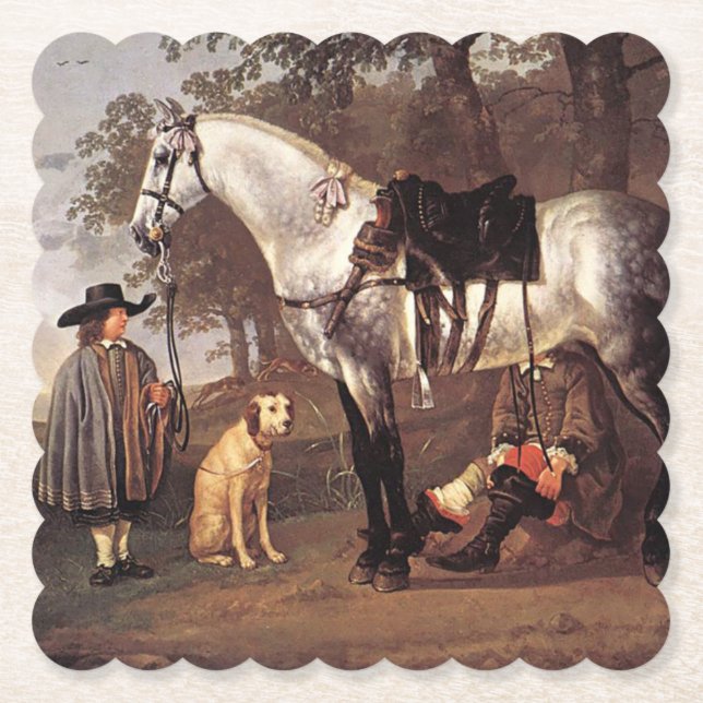 Häst i liggande Aelbert Cuyp Underlägg Papper (Framsida)