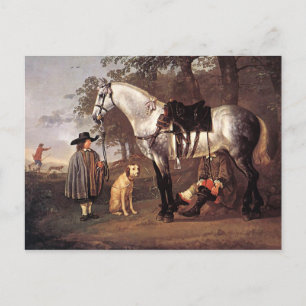Häst i liggande Aelbert Cuyp Vykort