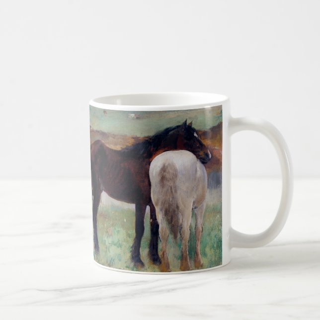 Häst i Meadow, Edgar Degas Kaffemugg (Höger)