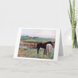 Häst i Meadow, Edgar Degas Kort